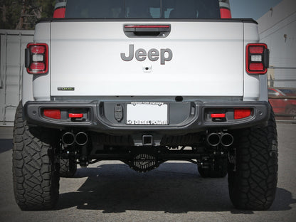 aFe Vulcan Series 3in 304SS DPF-Back 21 Jeep Gladiator V6-3.0L (td) Dual Black Tip 49-38095-B 49-38095-B Photo - Mounted