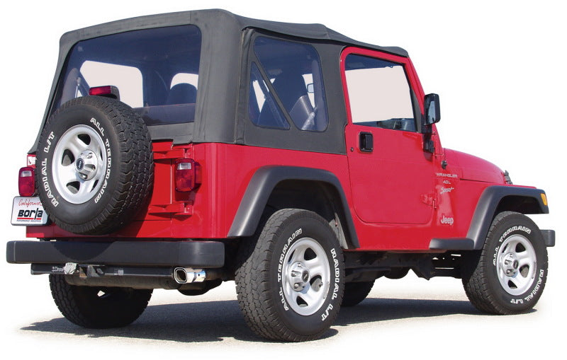 Borla 00-06 Jeep Wrangler Sport/SE/X/Rubicon Sahara 2.5L/4cyl 4.0L/6cyl SS Catback Exhaust 14924 14924 Photo - Close Up