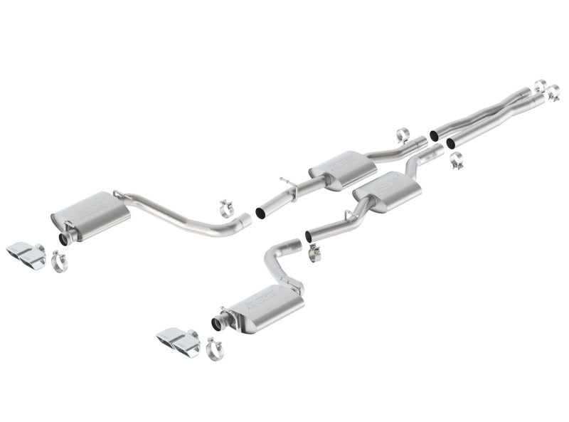 Borla 15-16 Dodge Challenger R/T 5.7L Dual Rectangle Angle Cut Dual Split Rear Exit S-Type Exhaust 140627 140627 Photo - Primary
