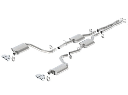 Borla 15-16 Dodge Challenger R/T 5.7L Dual Rectangle Angle Cut Dual Split Rear Exit S-Type Exhaust 140627 140627 Photo - Primary