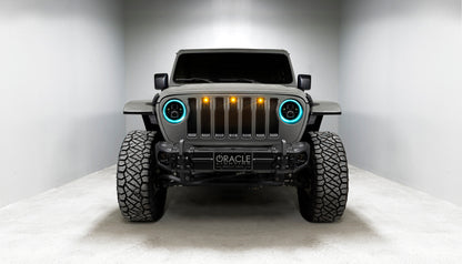 ORACLE Lighting Oracle Jeep Wrangler JL/Gladiator JT 7in. High Powered LED Headlights (Pair) - Dynamic - Dynamic 5769J-332 5769J-332 Photo - lifestyle view