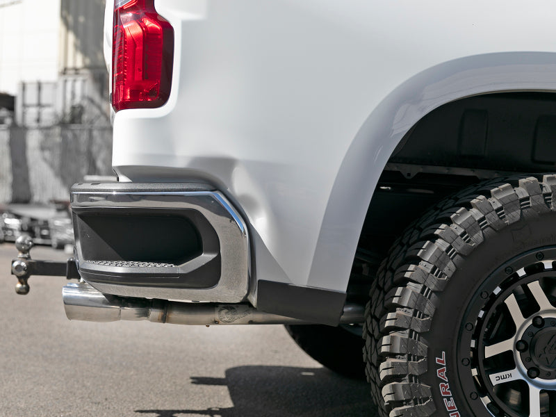 aFe Vulcan Series 3in-2-1/2in 304 SS Cat-Back 2019 GM Silverado 1500 V8-5.3L w/ Polished Tips 49-34104-P 49-34104-P Photo - Mounted