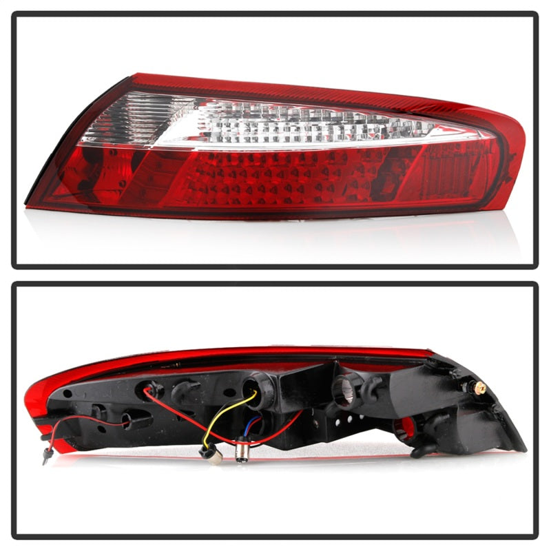 SPYDER Xtune Porsche 911 996 ( Non 4S. Turbo. GT3 ) 99-04 LED Tail Lights Red Clear ALT-ON-P99699-LED-RC 5013132 5013132 Photo - Unmounted