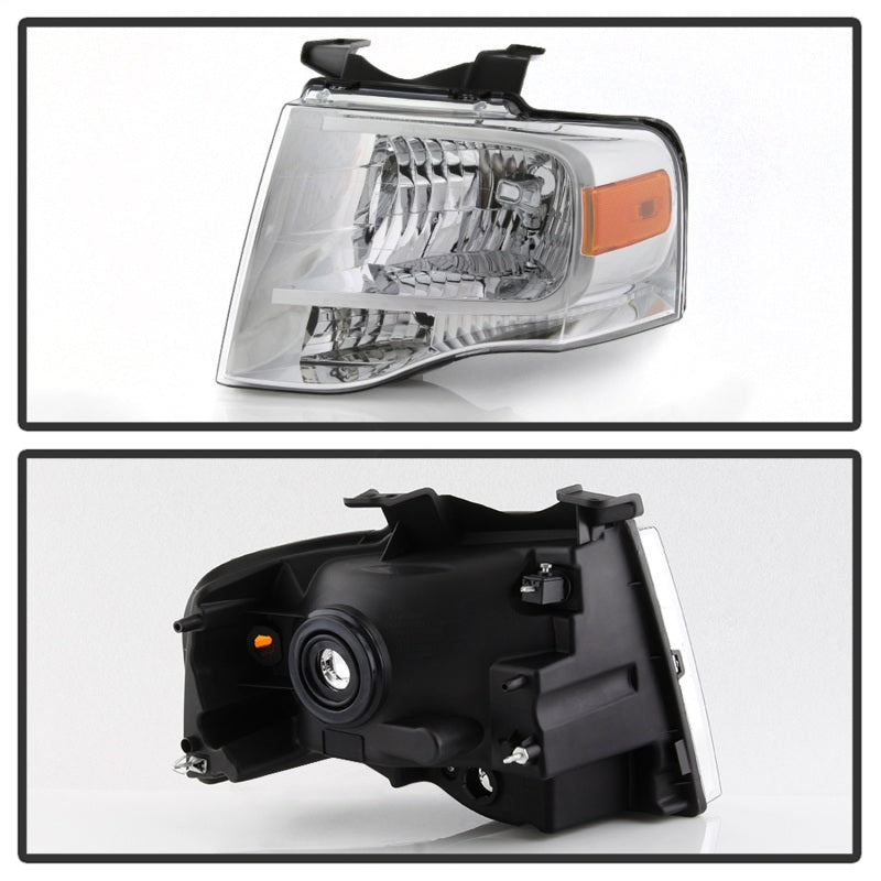 SPYDER xTune 07-14 Ford Expedition OEM Style Headlights -Chrome (HD-JH-FE07-AM-C) 9042409 9042409 Photo - Unmounted
