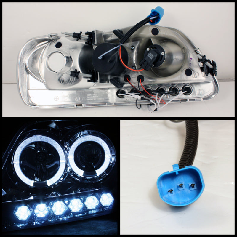Spyder Ford F150 97-03 Projector - LED Halo Amber Reflctr LED Smke PRO-YD-FF15097-1P-AM-SMC 5010285 5010285 User 1
