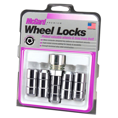 McGard Wheel Lock Nut Set - 5pk. (Cone Seat) M14X1.5 / 22mm Hex / 1.965in. Length - Chrome 24510 24510 Photo - Primary