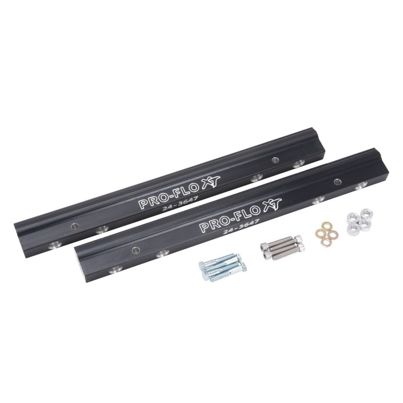 Edelbrock Fuel Rail Kit for Big-Block Chevy -6 AN in Black Finish 3658 Photo - Primary