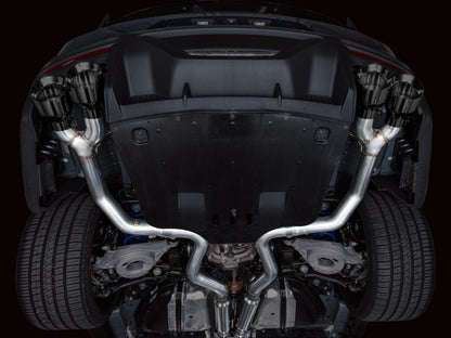 AWE Tuning AWE 2024 Ford Mustang Dark Horse S650 RWD Track Edition Catback Exhaust w/ Quad Diamond Black Tips 3020-43375 3020-43375 Photo - Mounted