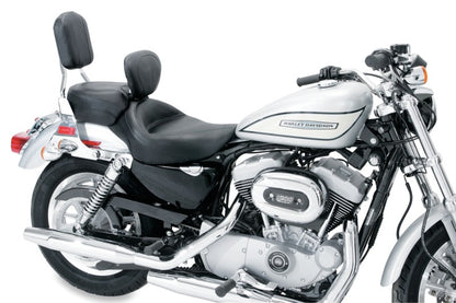 Mustang Motorcycle Mustang 04-21 Harley Sportster Wide Touring Solo Seat w/Driver Backrest - Black 79427 79427 Photo - Primary