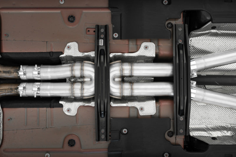 MBRP 17-21 Charger 5.7L/6.2L/6.4L 3in Race Profile Cat-Back w/ Dual Tips Aluminized Steel Exhaust S7118AL S7118AL Photo - Close Up