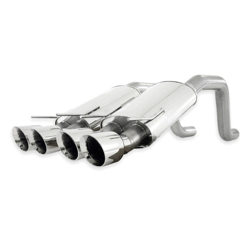 Stainless Works 2006-13 Corvette C6ZO6/ZR1 3in Axleback Chambered Mufflers Quad 4in Rolled Edge Tips ZO6CBCQUAD ZO6CBCQUAD Photo - Primary