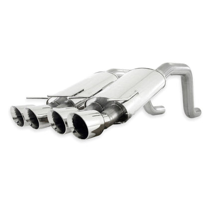 Stainless Works 2006-13 Corvette C6ZO6/ZR1 3in Axleback Chambered Mufflers Quad 4in Rolled Edge Tips ZO6CBCQUAD ZO6CBCQUAD Photo - Primary