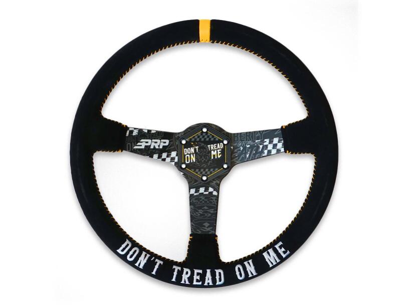 PRP Seats PRP Deep Dish Suede Steering Wheel - Dont Tread on Me G249-TR G249-TR Photo - Close Up