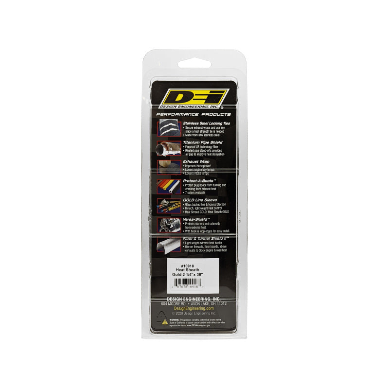 DEI Heat Shroud GOLD 2-1/4in x 36in 10918 10918 Photo - Unmounted