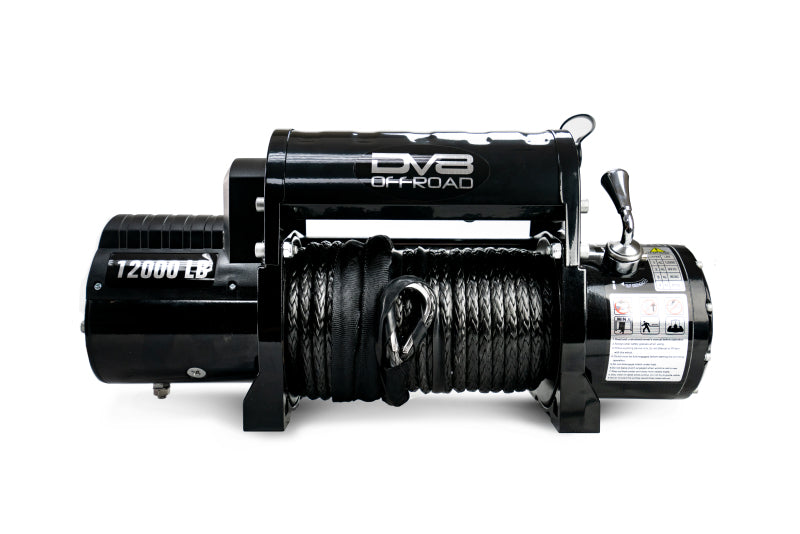 DV8 Offroad 12000 LB Winch w/ Synthetic Line & Wireless Remote - Black WB12SR WB12SR Photo - Unmounted