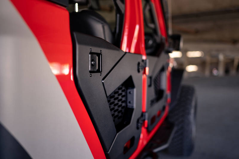 DV8 Offroad 18-22 Jeep Wrangler JL/JT Spec Series Half Doors - Rear Set HDJL-02R HDJL-02R Photo - Unmounted