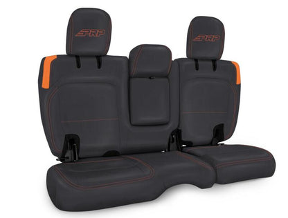 PRP Seats PRP Jeep Wrangler JL Rear Bench CoversU - 4 door with Armrest - Black/Orange B044-07 B044-07 Photo - Primary