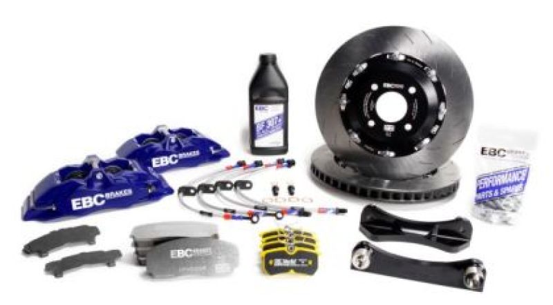 EBC Racing 92-00 BMW M3 (E36) w/Meyle Control Arms Blue Apollo-4 Calipers 330mm Rotors Front BBK BBK003BLU-3