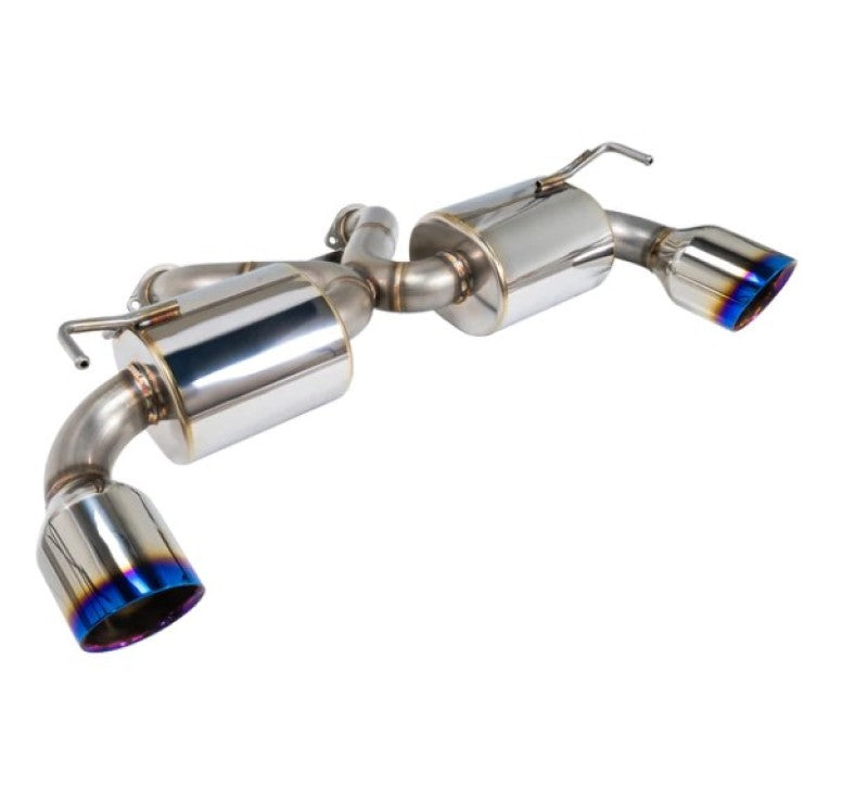 Remark Nissan 370Z V2 Y-Back Axle Back Exhaust w/Burnt Stainless Steel Double Wall Tip + Center Pipe RK-C2063N-01P