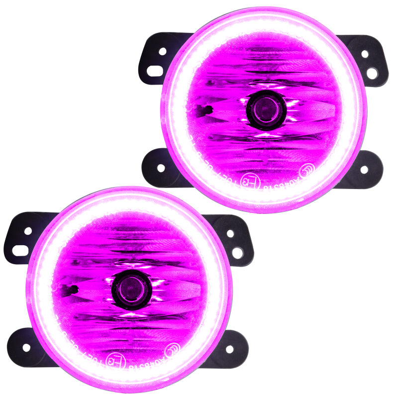 ORACLE Lighting 07-09 Jeep Wrangler JK Pre-Assembled LED Halo Fog Lights -Pink 7080-009