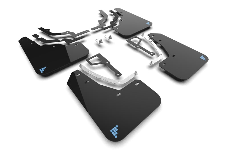 Rally Armor 2025 Hyundai Ioniq 5 N Black UR Mud Flap Light Blue Battery Logo MF117-BAT-BLK-PBL MF117-BAT-BLK-PBL Photo - Primary