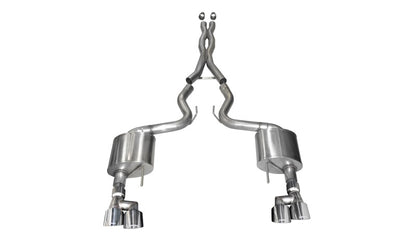 Corsa 18-19 Ford Mustang 5.0L 3in Sport Cat-Back Dual Rear Exit 4in Polished Pro-Series Tips 21042 21042 Photo - Primary