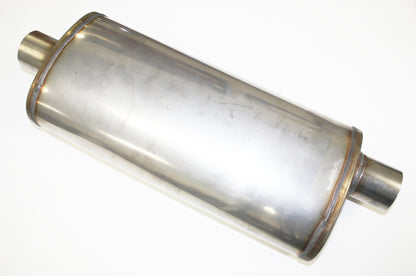 JBA Universal Straight-Through Style 304SS Muffler 18x8x5 2.5in Inlet Diameter Offset/Center 40-251800 40-251800 Photo - Primary