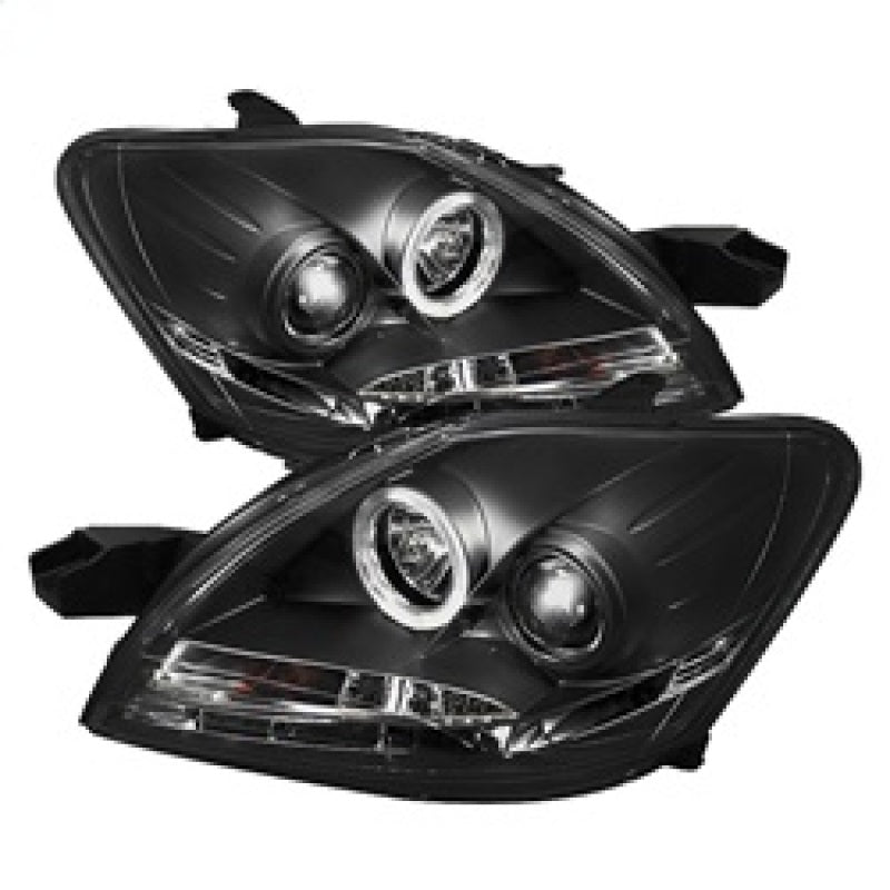 Spyder Toyota Yaris 07-11 4Dr Projector Headlights LED Halo DRL Blk PRO-YD-TYA074D-DRL-BK 5038944 5038944 Photo - Primary