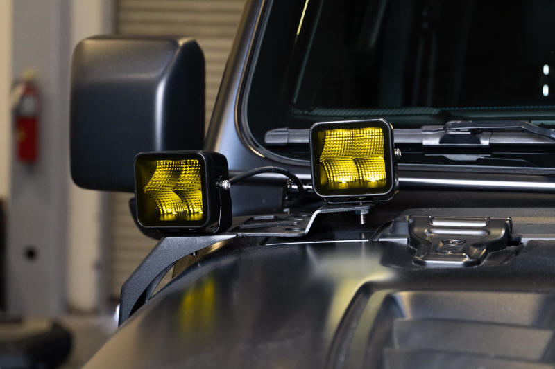 DV8 Offroad 3in Elite Series LED Amber Pod Light BE3EW40W-A BE3EW40W-A Photo - Unmounted