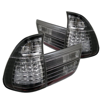 Spyder BMW E53 X5 00-06 4PCS LED Tail Lights Black ALT-YD-BE5300-LED-BK 5000781 5000781 Photo - Primary