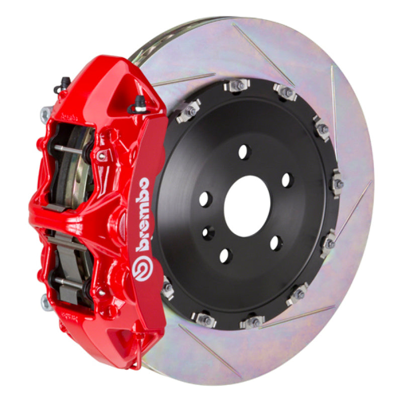 Brembo 14-20 F-Type S (Excl RWD) Fr GT BBK 6Pist Cast 405x34 2pc Rotor Slotted Type1-Red 1N2.9541A2