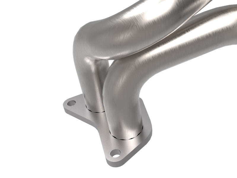 aFe Twisted Steel 304 Stainless Steel Header w/ Cat 13-19 Subaru Outback H4-2.4L 48-36804-HC 48-36804-HC Photo - Close Up