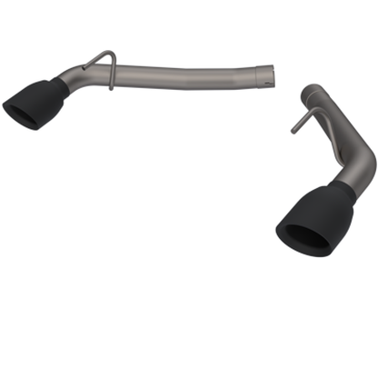 QTP 14-15 Chevrolet Camaro SS 6.2L 304SS Eliminator Muffler Delete Axle Back Exhaust w/4.5in Blk Tip 700114B 700114B Photo - Primary