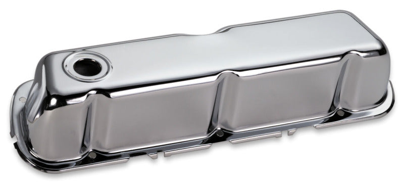 Moroso Stamped Steel Valve Covers, Ford, Chrome Plated, No Logo 68210 Photo - Primary