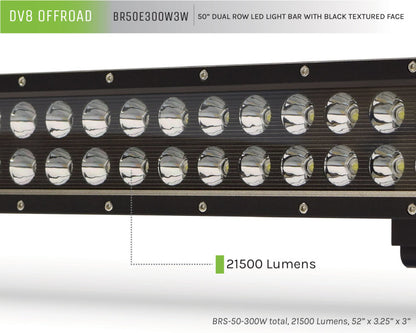 DV8 Offroad BRS Pro Series 50in Light Bar 300W Flood/Spot 3W LED - Black BR50E300W3W BR50E300W3W Product Brochure - a specific brochure describing a Product