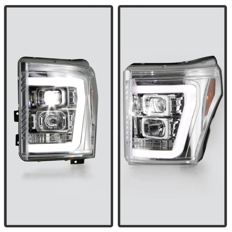 Spyder Ford F250/350/450 11-16 V2 High-Power LED Headlights-White Light Bar-Chrome PRO-YD-FS11V2PL-C 5087881 5087881 User 6