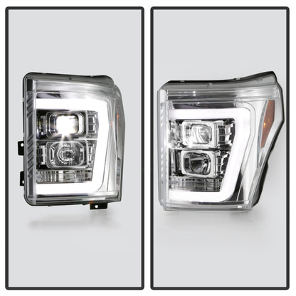 Spyder Ford F250/350/450 11-16 V2 High-Power LED Headlights-White Light Bar-Chrome PRO-YD-FS11V2PL-C 5087881 5087881 User 6