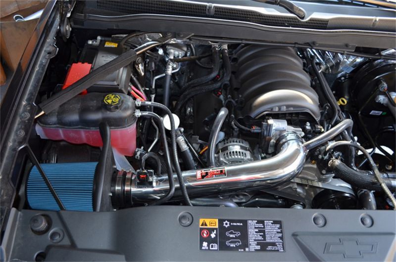 Injen 14 Chevy Silverado/GMC Sierra P/U 5.3L Wrinkle Black Short Ram Intake w/ MR Tech & Heat Shield PF7064WB PF7064WB Photo - Mounted