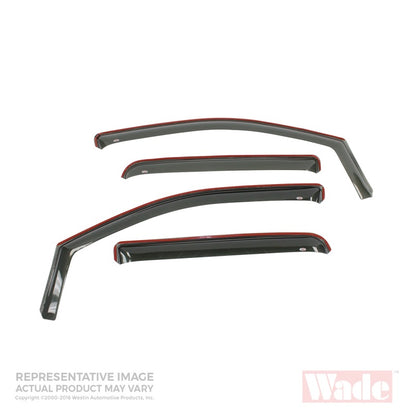 Westin 2008-2013 Toyota Highlander/Hybrid Wade In-Channel Wind Deflector 4pc - Smoke 72-88417 72-88417 Photo - Unmounted