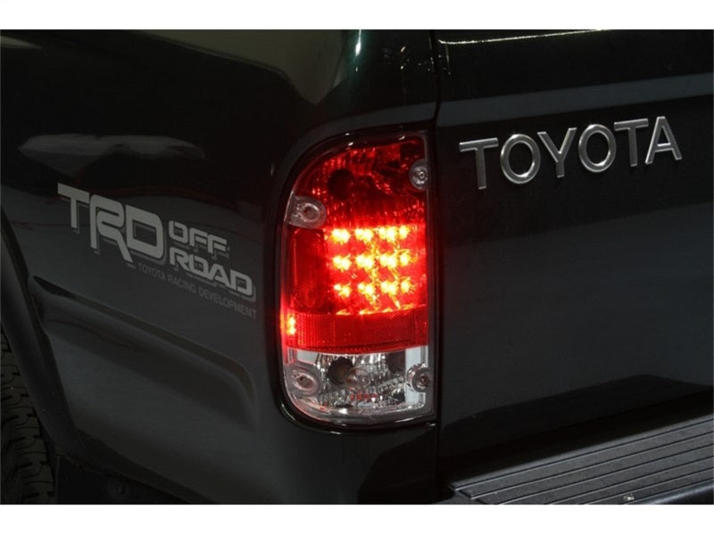 Spyder Toyota Tacoma 95-00 LED Tail Lights Red Clear ALT-YD-TT95-LED-RC 5008022 5008022 Photo - Mounted