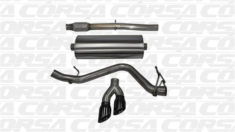 Corsa Performance 14 GMC Sierra/Chevy Silv 1500 Crew Cab/Std. Bed 5.3L V8 Black Sport 14874BLK Photo - Primary