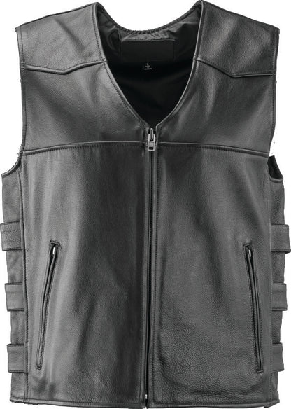 Kuryakyn Leather By River Road Plains Leather Vest Black - Small 094405 094405 Photo - Primary