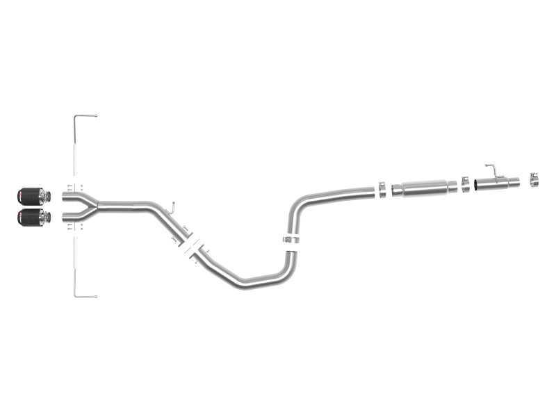 aFe Takeda Exhaust Cat-Back 19-20 Hyundai Veloster 304SS Carbon Fiber Dual Tips Exhaust 49-37011-C 49-37011-C Photo - Unmounted