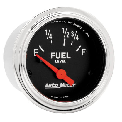 Autometer Gauge, Fuel Level, 2 1/16", 73?E To 10?F, Elec, Traditional Chrome 2515 Photo - Primary