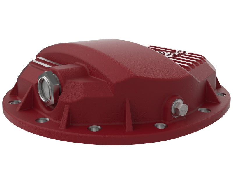 aFe Pro Series GMCH 9.5 Rear Diff Cover Red w/ Machined Fins 19-20 GM Silverado/Sierra 1500 46-71140R 46-71140R Photo - Unmounted