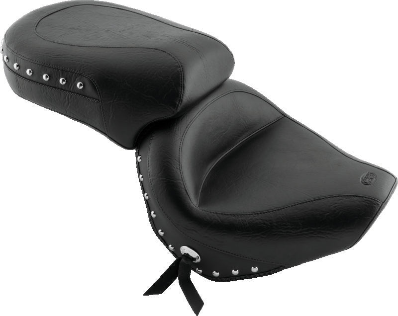 Mustang Motorcycle Mustang 98-16 Yamaha V-Star 650 Custom, 98-10 V-Star 650 Cl Touring 1PC Seat w/Studs - Black 75266 75266 Photo - Primary