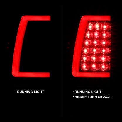 ANZO 1999-2002 Chevy Silverado 1500 LED Taillights Plank Style Black w/Clear Lens 311330 311330 User 1