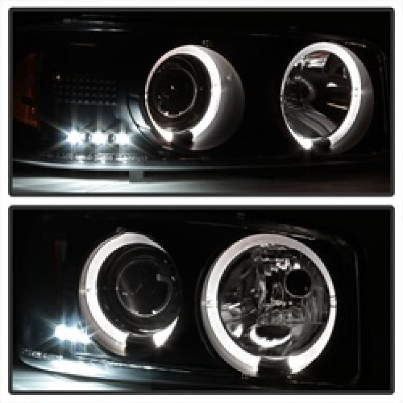 Spyder GMC Sierra 1500/2500/3500 99-06 Projector Headlights LED Halo LED Black PRO-YD-CDE00-HL-BK 5009357 5009357 Photo - Unmounted