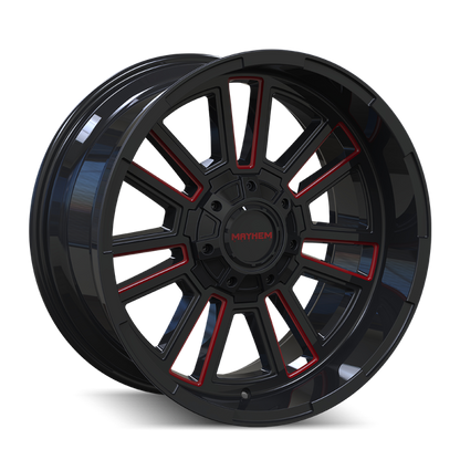 Mayhem 8115 Apollo 20x10 / 8x165.1 BP / -19mm Offset / 125.2mm Hub Black w/ Prism Red Wheel 8115-2181BTR 8115-2181BTR User 1