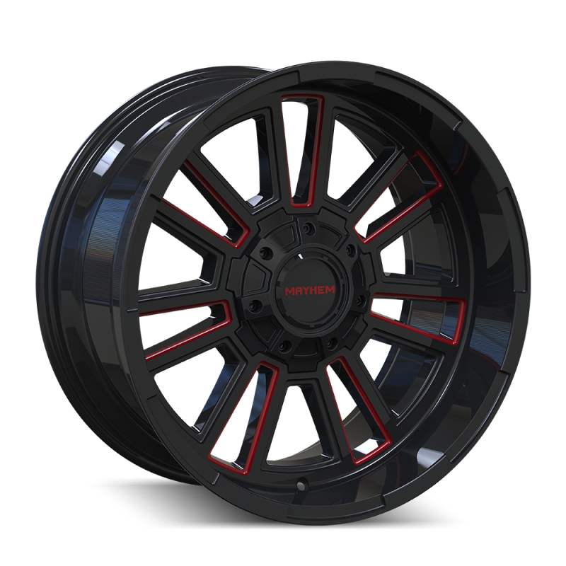 Mayhem 8115 Apollo 20x10 / 8x165.1 BP / -19mm Offset / 125.2mm Hub Black w/ Prism Red Wheel 8115-2181BTR 8115-2181BTR User 1
